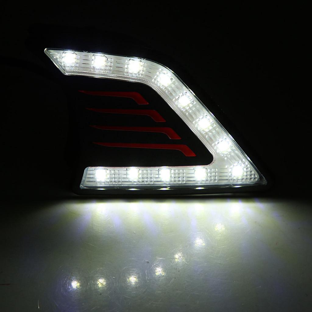 1 Çift Araba Gündüz Farı DRL LED Gündüz Farı Sis Lambası Hilux Vigo 12? için14