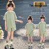 Girls' Korean Style Summer Sports Set: Short Sleeve & Shorts Two-Piece