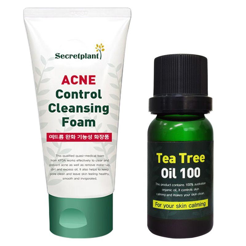 Tea Tree Acne Cleansing Foam + Tea Tree Oil