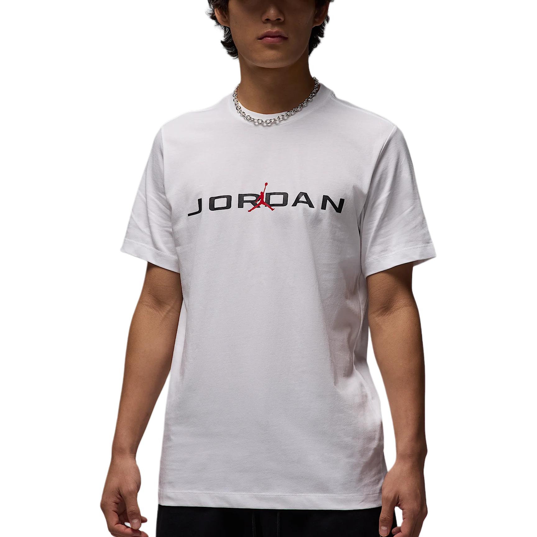 

Jordan Air Retro Pullover Casual Short Sleeve T-Shirt Men Tops White IB7353-101 2XL