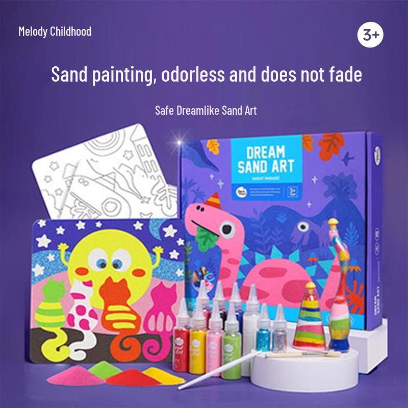 Milo Creative Sand Painting Set for Kids Ages 3-6: DIY Colored Sand Art for Early Childhood