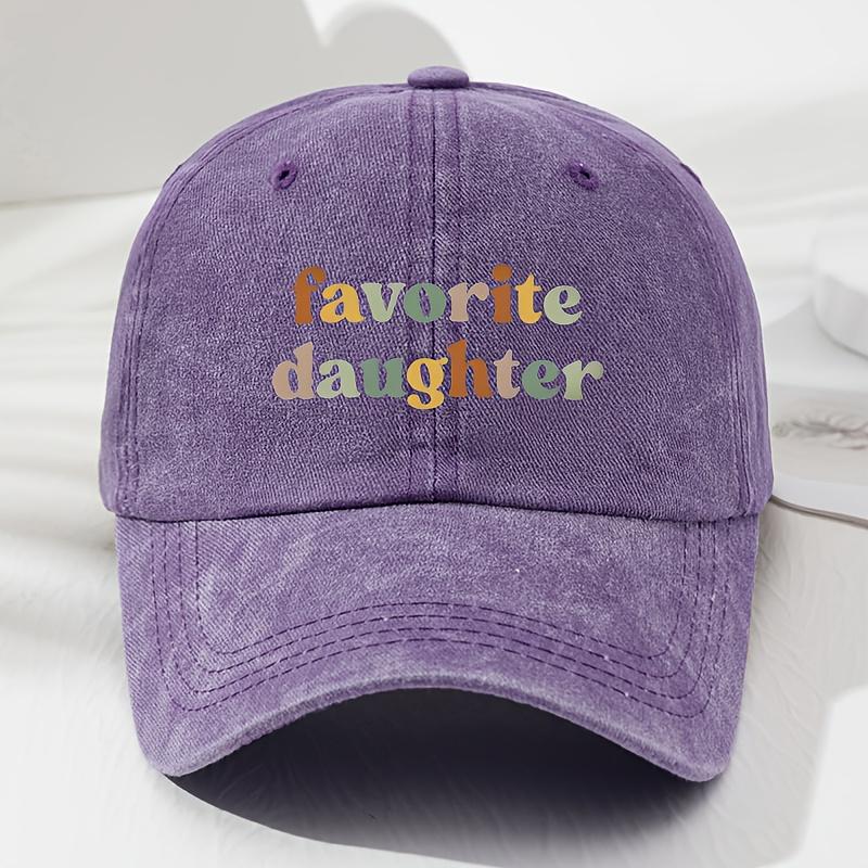 

Favorite daughter Printed Soft Top Baseball Hat Retro Men s and Women s Fashionable Outdoor Hat with Adjustable Circumference Adjustable фіолетовий