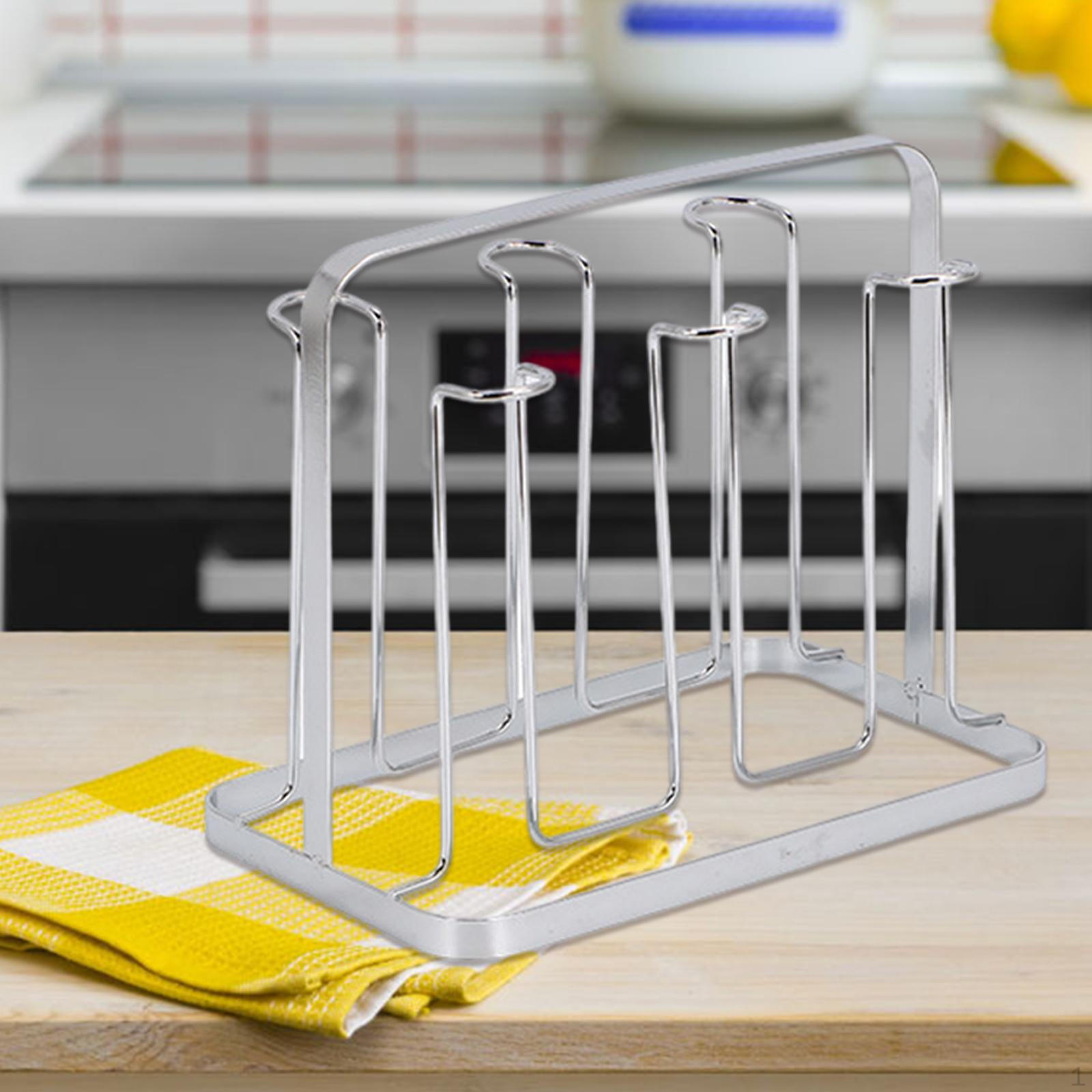 Bottle Drying Rack Cup Organizer 6 Hooks Easy Clean Rack for Glasses Argent 890₽