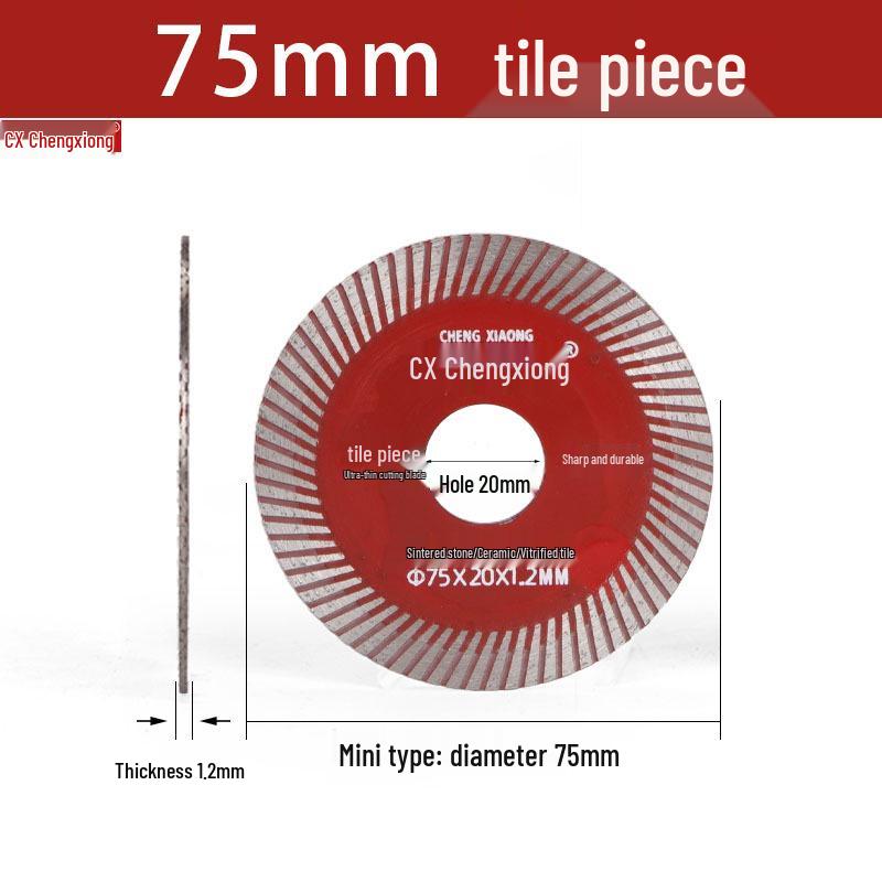 75mm Diamond Tile Saw Blade for Angle Grinders - Ideal for Ceramic Floor Tiles and Grout Cutting