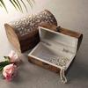 Handmade Set of 2 Wooden Decorative Ornaments Gift Box Treasure Chest 22.86cm
