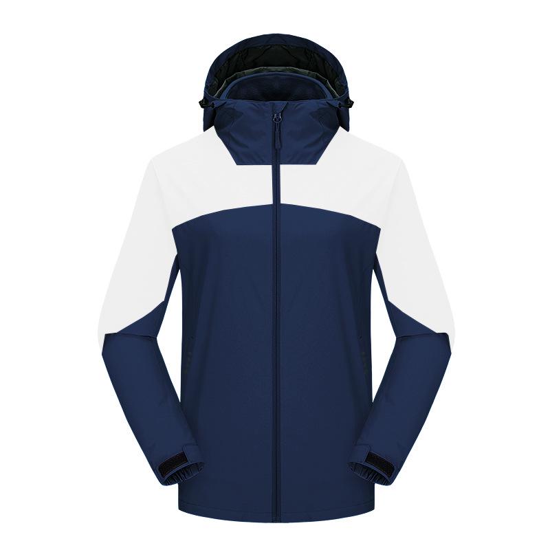 Unisex Windproof Ski Jacket: Fleece Lined, Thickened, Three-in-One for Outdoor and Mountaineering.