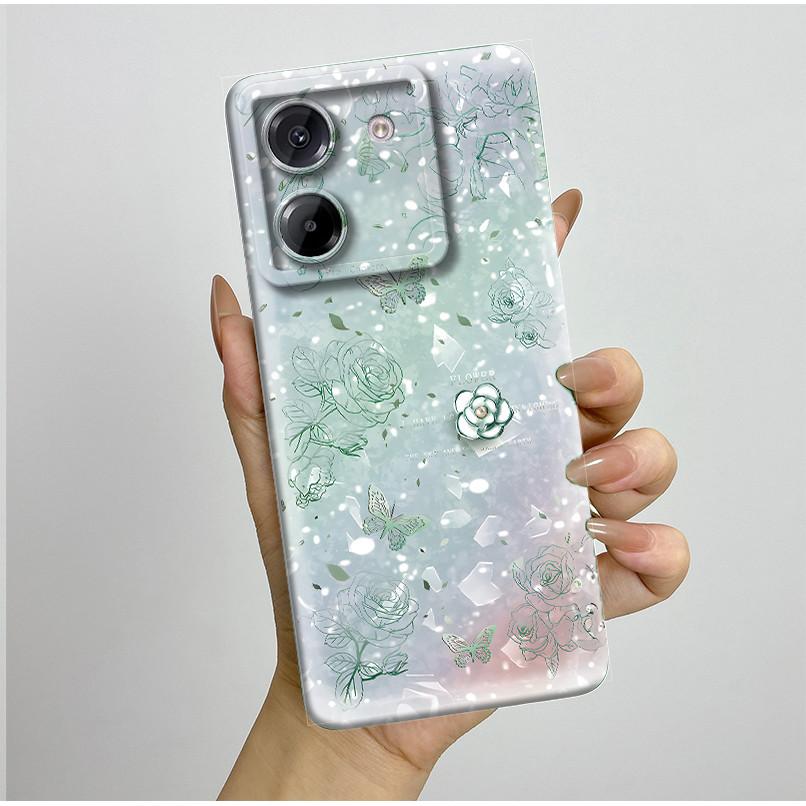 Voor Xiaomi Poco M7 Pro 5G Hoesje Esthetische Vlinder Bloemen Siliconen Zacht Schokbestendig Coque Cover Voor XiaomiPocoM7Pro Fundas Bumper