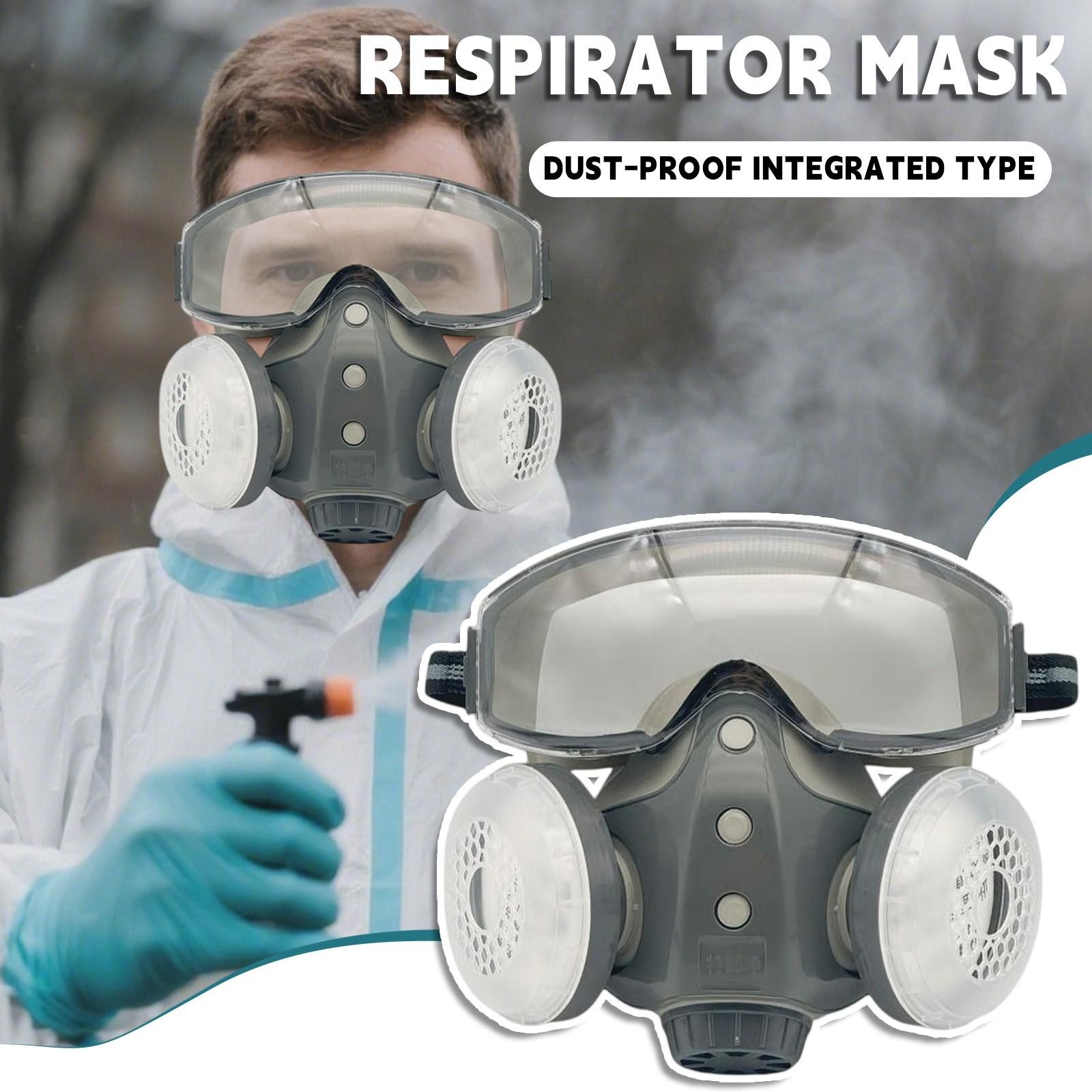 

Защитная маска-респиратор, многоразовое полное защитное снаряжение для работы, защитный щиток против запотевания One Size