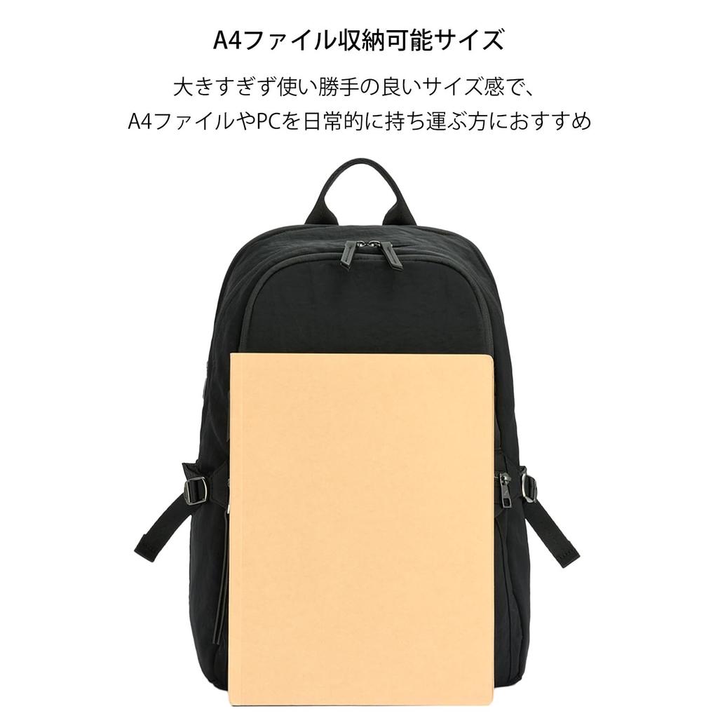 Day Kirukko Collection Backpack 20L A4 PC 2 Compartments Bottle Holder 19145 Warm Gray [Double & Night] 14.0-inch