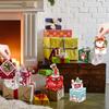 Pattern Christmas Themed Paper Box Set Holiday Decoration Props For Gift