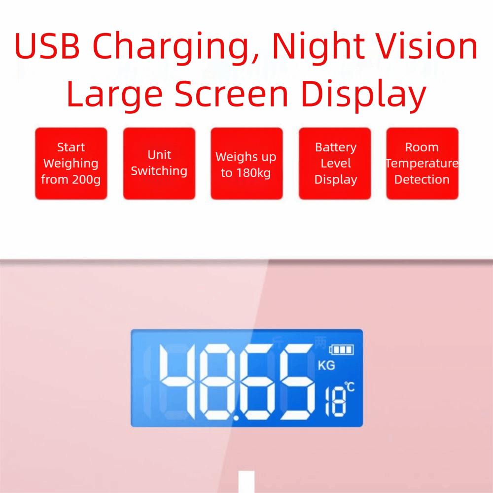 LED Display Weight Loss Scale USB Charging Precision Electronic Scale  Office Use
