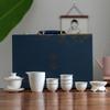 Fangran 10-Piece Mutton-Fat Jade Style Ceramic Tea Set