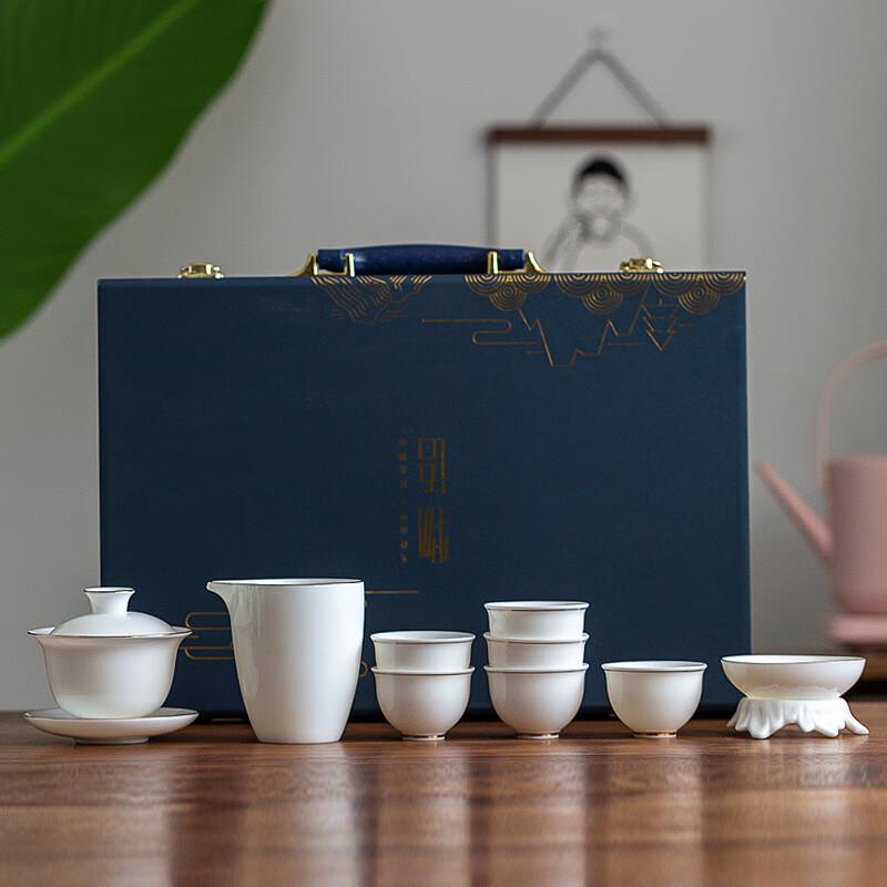 

10-Piece Chinese Celadon Gilt Tea Set