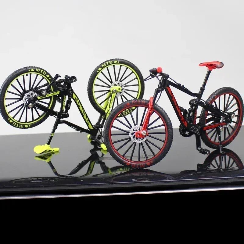 1:10 Mini Modelli di Mountain Bike in Lega Metallo Pressofuso Biciclette da Dita da Corsa Piegabili Ornamenti da Ciclismo Collezione Giocattoli per Bambini Adulti