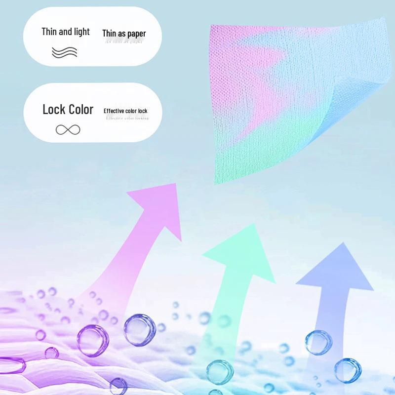 Household Nano Anti-Bleeding Color Remover Family Pack - Color Absorbing Laundry Sheets for Mixed Washes