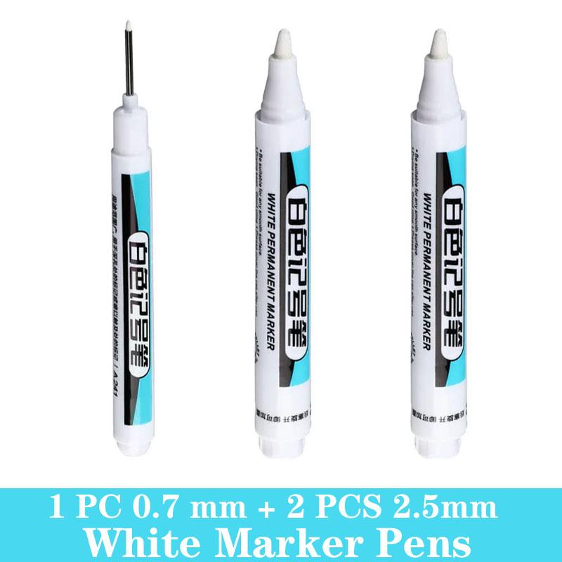 3/5 PCS White Permanent Paint Marker Set for Wood Rock Plastic Leather Glass Stone Metal Canvas Art Supplies Painting Supplies