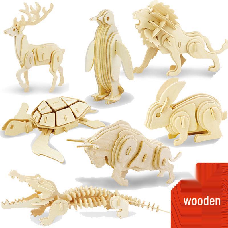 

Robotime DIY 3D Wooden Puzzle Kit: Handmade Wood Jigsaw for Kids