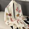 Spring Popular Print Shawl Women'S New Pattern Bandanna Luxury Beach Towel 180X90Cm Cotton Linen Scarf Fashion Design Warm Scarf