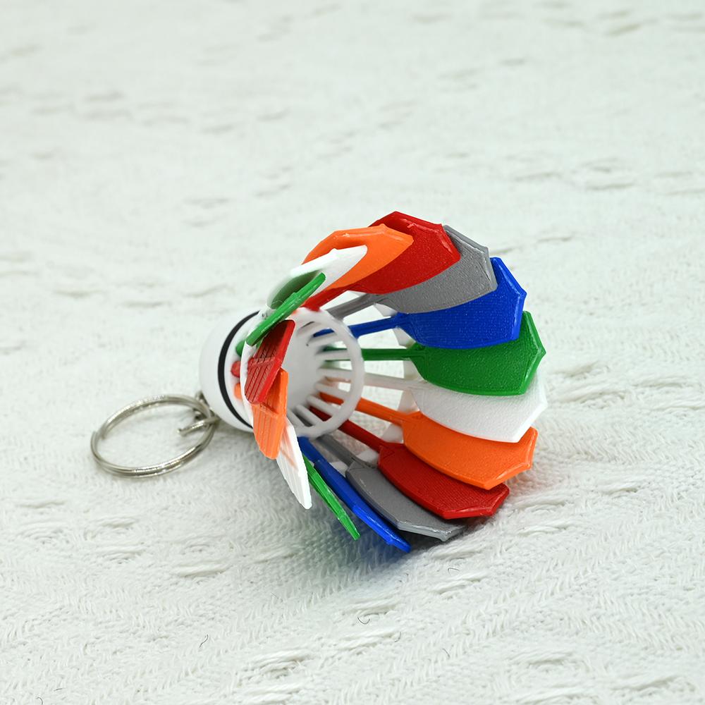 Creative 3D Mini Badminton Pendant Keychain Cute  Shuttlecock Keyring  Bag Hanging Ornament Car Trinket Sport Fans Gift Charms