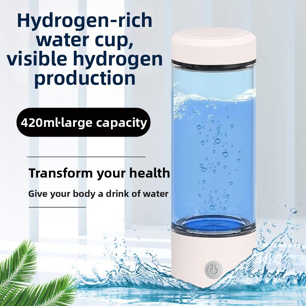 420ml väterik vattenkopp Elektrisk väterik vattengeneratorflaska Titankvalitetsfilter Bärbar antioxidant Lonizer