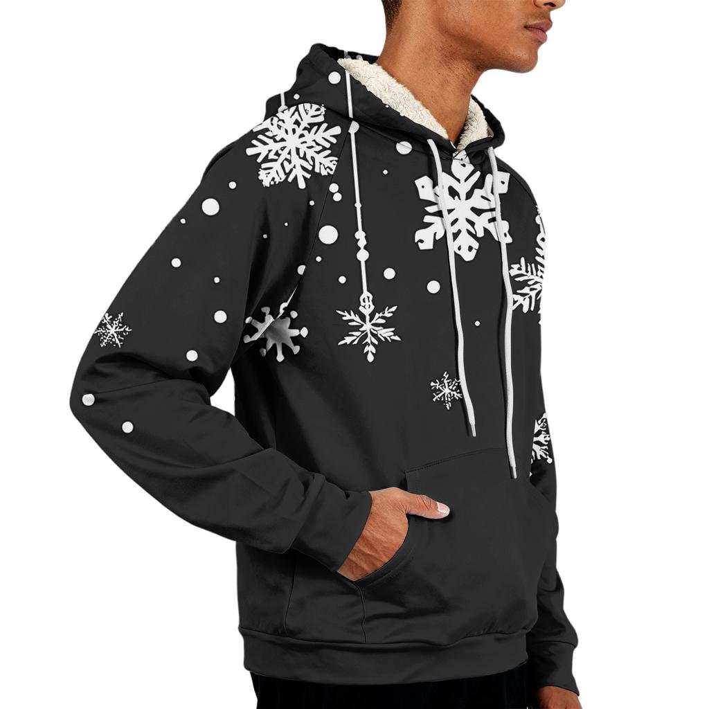 Men's Casual Long-Sleeve Fleece Hoodie With Pockets