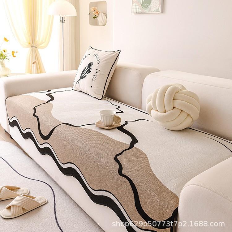 Chenier Special-Shaped Sofa Cushion Irregular Simple Straight Row Seat Cushion Non-Slip Blanket Leather Sofa Special Seat Cushion