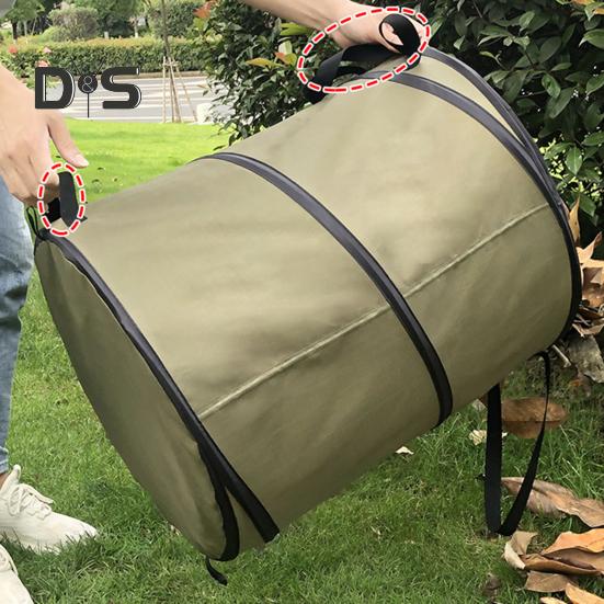 Leaf Trash Can with Storage Bag Folding Garden Garbage Bin Waterproof Portable Trash Can for Camping Gardening Yard Waste