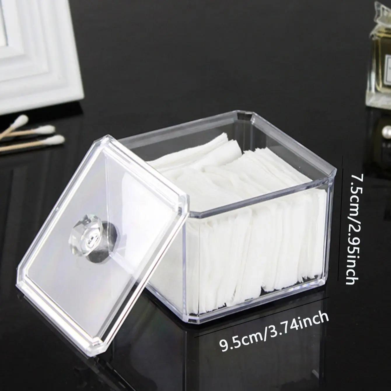 

1/2/3 Прозрачный контейнер для хранения ватных палочек Органайзер для макияжа Акриловый контейнер для хранения Косметичка для ватных палочек Хранение в ванной комнате и спальне