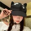 Y2k Ster Vizierpet Schattige Vizierpet Japanse Kattenoren Baseballpet Dames