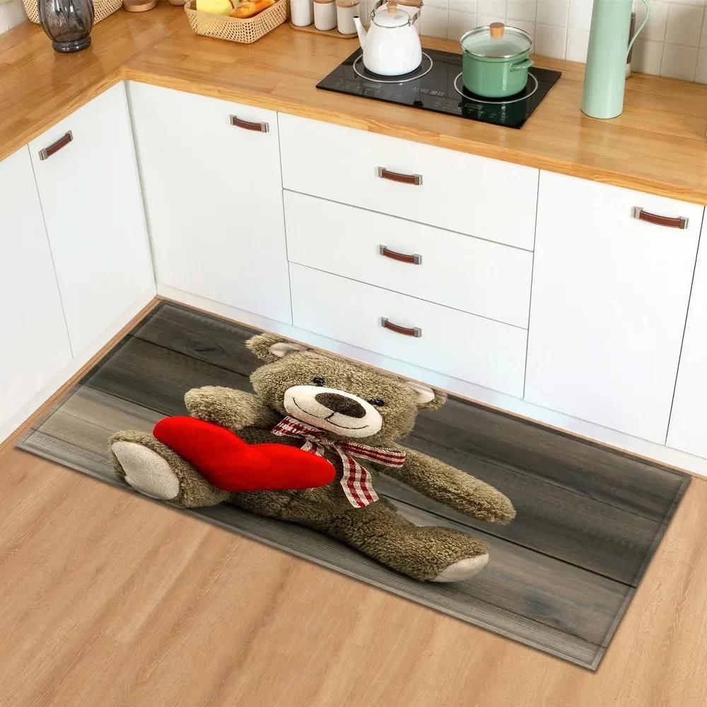 Valentinstag Liebe Rosenmuster Hausküche Bodenmatte Eingangsbereich Dekoration Bodenmatte