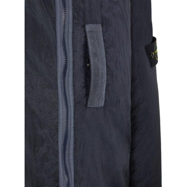 Stone Island FW22 Solid Color Loose Fit Stand Collar Jacket Men Jacket Blue 7715Q0519-V0020