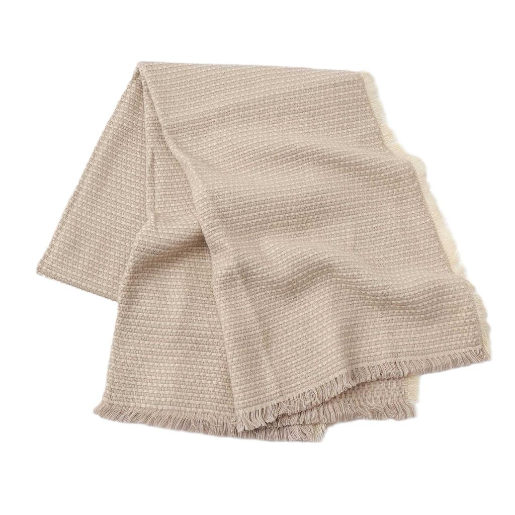Winter imitation cashmere thickened warm scarf women's wear dual-purpose versatile skin-friendly and comfortable widened plaid fringed scarf