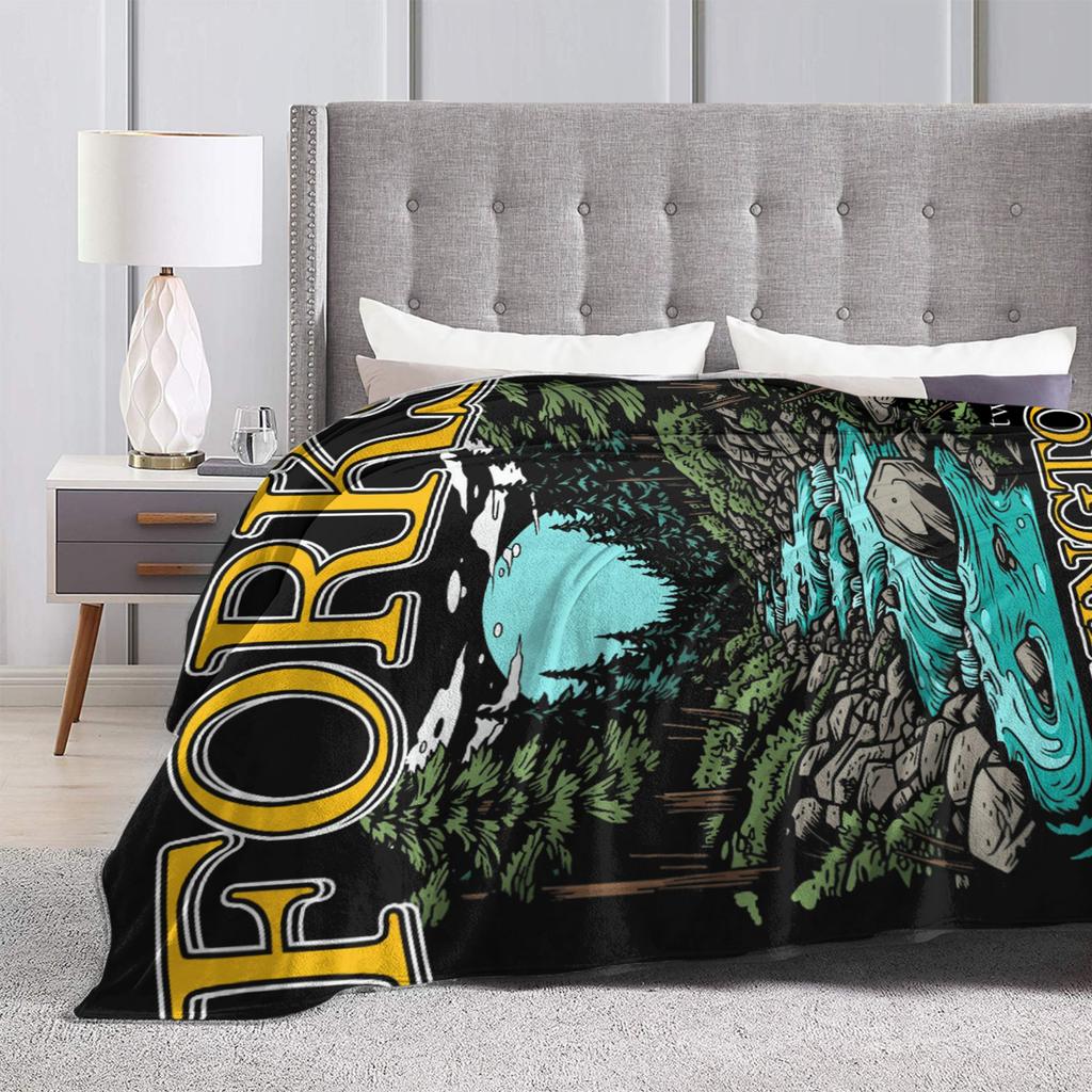Twilight Forks Washington Vampires Welcome Blanket  For Couch Chair Sofa Bed Travel Office Flannel Bedspread Bed Cover