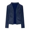 Women Jacket Solid Color Loose Zipper Pockets Faux Suede Loose Lapel Vintage Open Stitch Long Sleeve Smooth Windproof Lady Coat