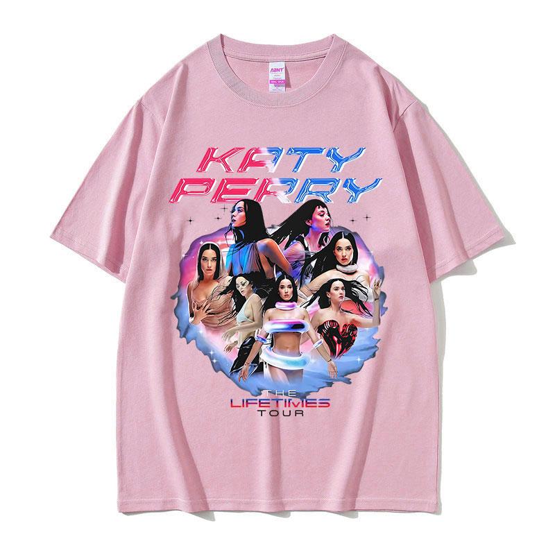 Katy Perry The Lifetimes Tour 2025 Graphic T Shirts Unisex Women Vintage Fashion High Quality Tshirt Aesthetic Short Sleeve Tshirt