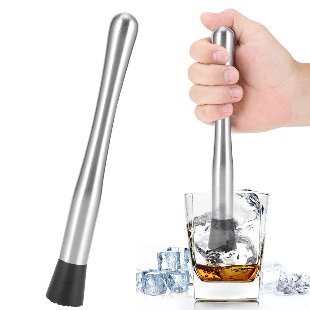 

25cm Stainless Steel Ice Crushing Rod Cocktail Wine Muddler Mixing Tool for Home Bar Use