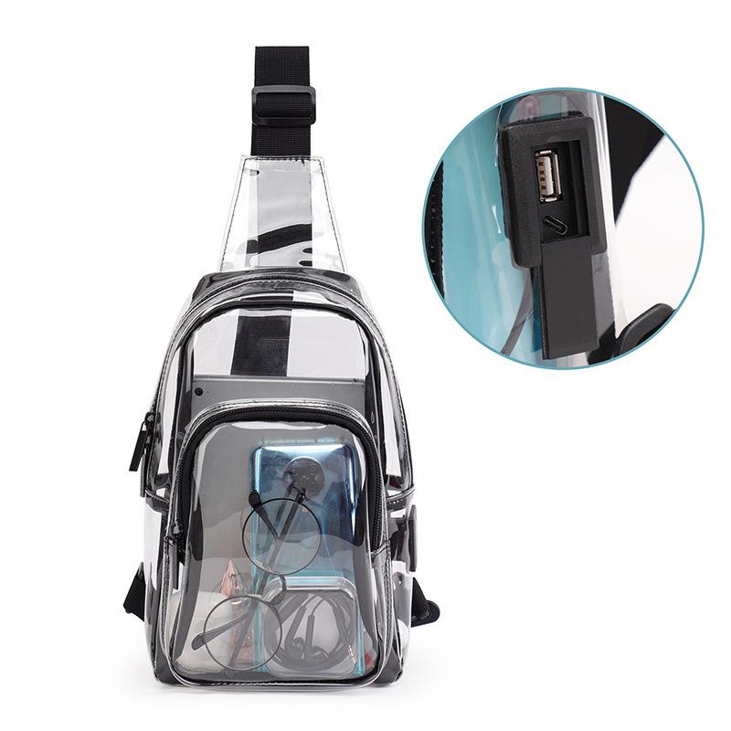Transparent PVC Chest Bag Outside The Individual Fashion Waist Pack Shoulder Trend Large Capacity Crossbody Bag