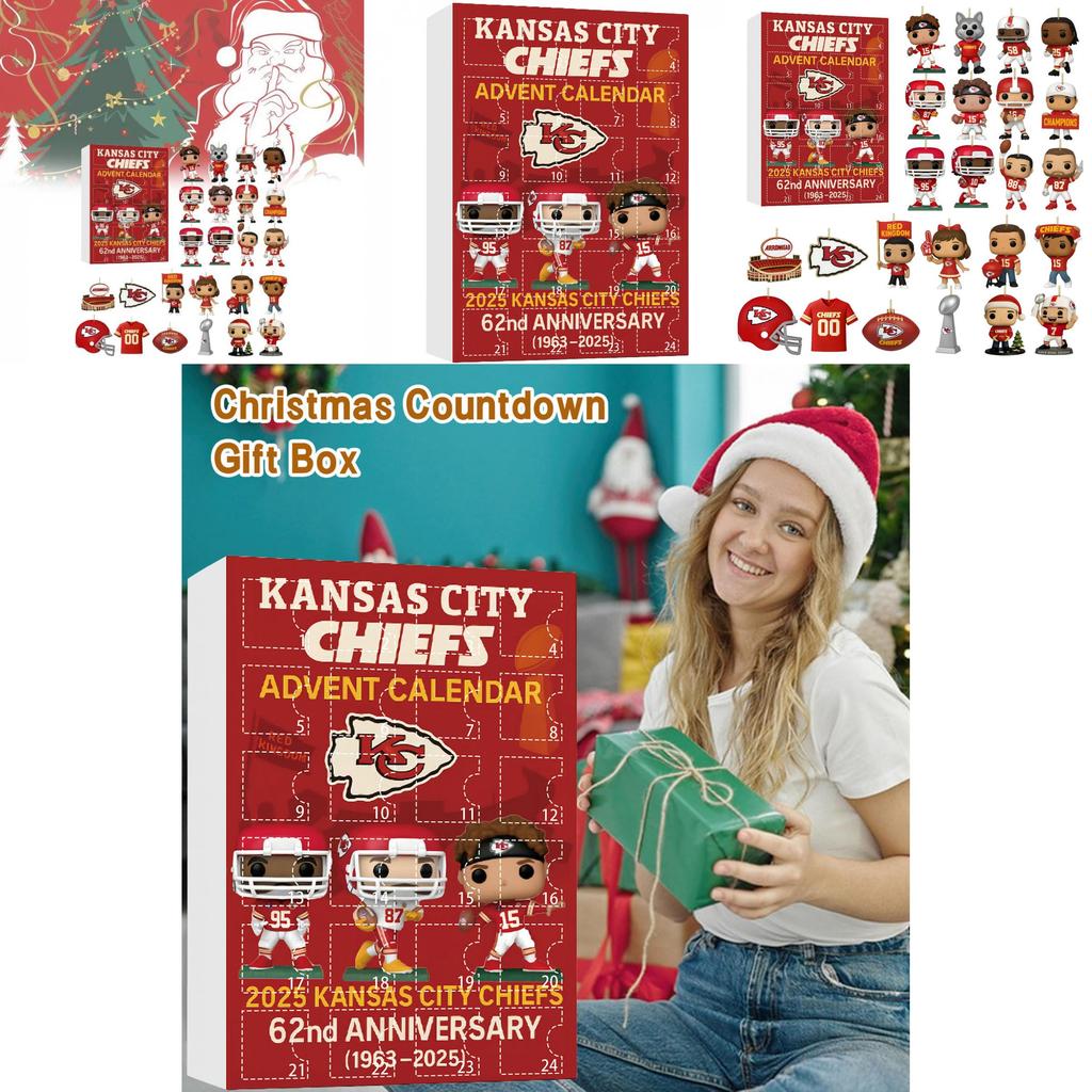 Christmas Blind Box Decor With Travis Kelce Football Theme For Holiday Gifts