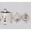 Bathroom Indicator Lock Commercial Keyless Door Lock Universal Barn Door Bolt Stainless Steel WC Toilet Door Lockset Knob