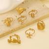 Dating Rings Animal Rings Adjustable Finger Rings Sea Series Open Rings Finger Jewelry Suitable for Party Daily Wear