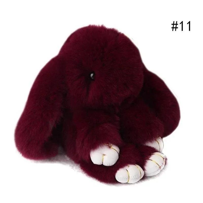 Kaninpels Søt Kanin Pom Pom Ball Dukke Leke Nøkkelring Søt Håndveske Anheng Dekor Smykker Nøkkelringer Anheng Nøkkelkjeder Tilbehør