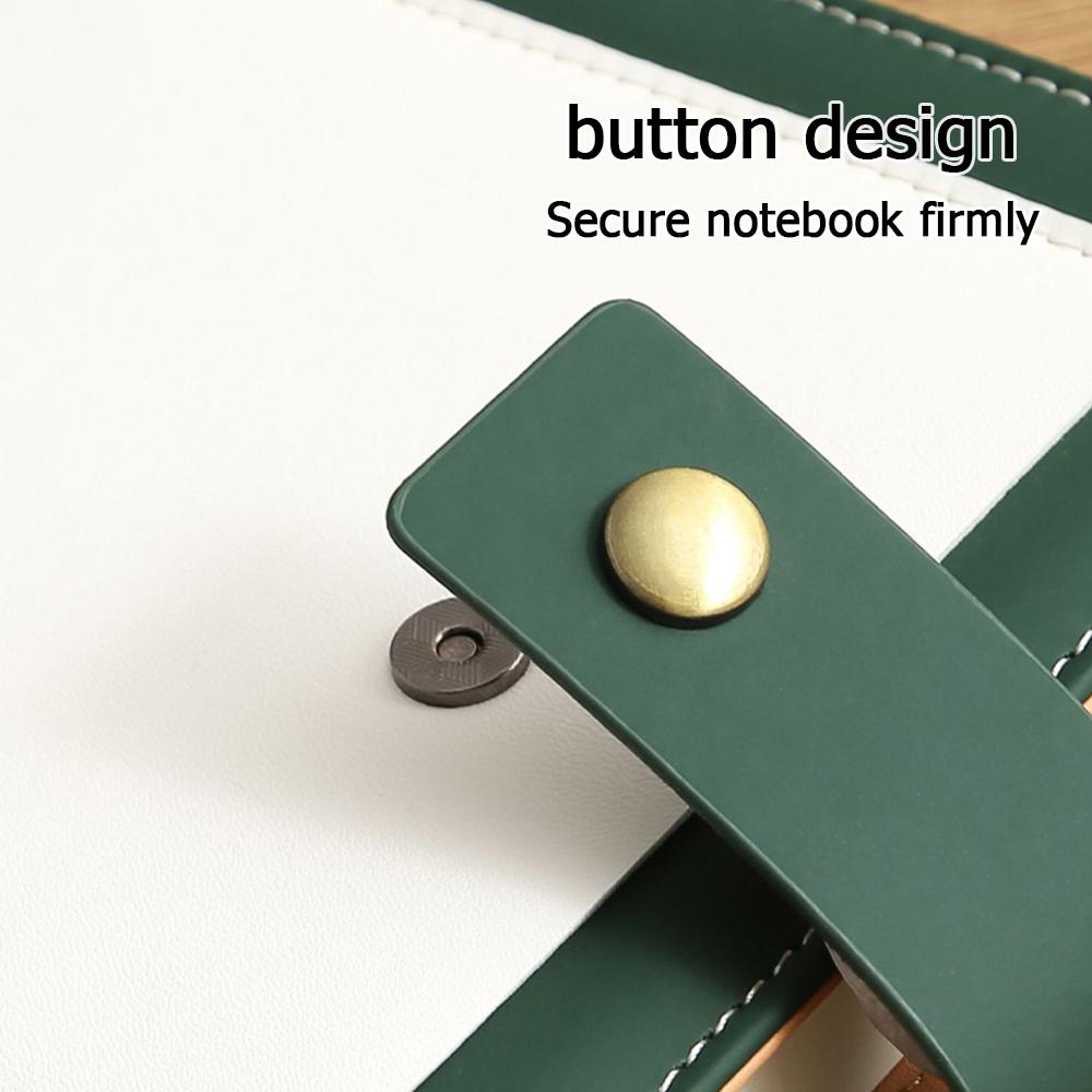 (Logo Can Be Engraved) Square Pocket Notebook, Buckle Notepad, Blank/lined/grid Inner Pages, Leather Business Ledger, Student Memo