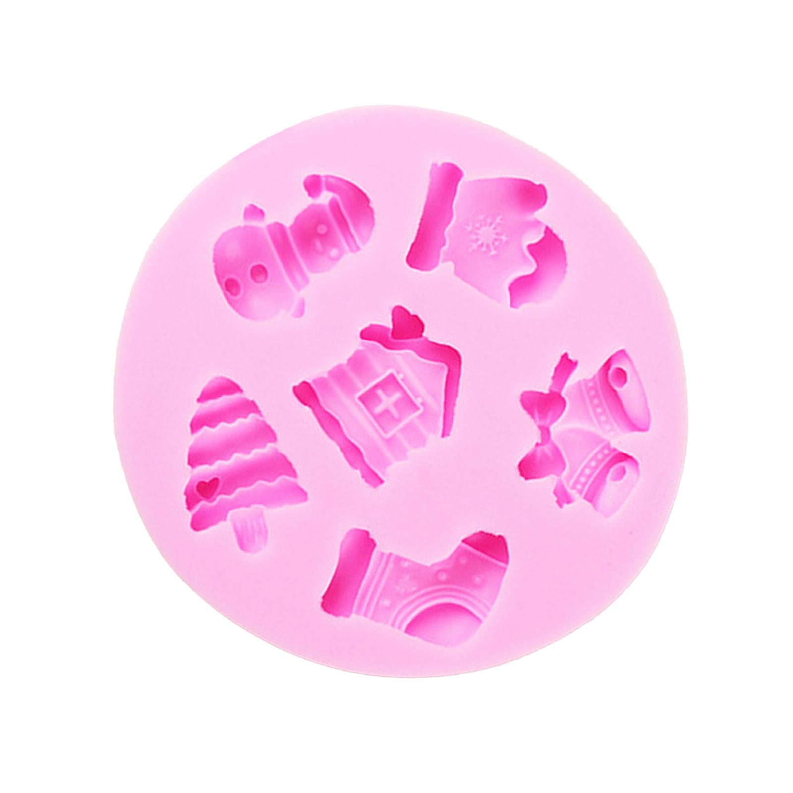 

Рождественский Санта силиконовые формы для выпечки инструменты для украшения тортов помадкой формы для изготовления шоколадных конфет свечей мыла 3567 розовый