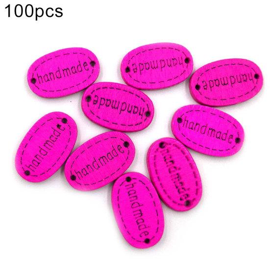 

Творческий дом Путешествие 100pcs Ручная работа Овальная форма 2 отверстия Деревянные пуговицы Одежда Швейный декор DIY Craft