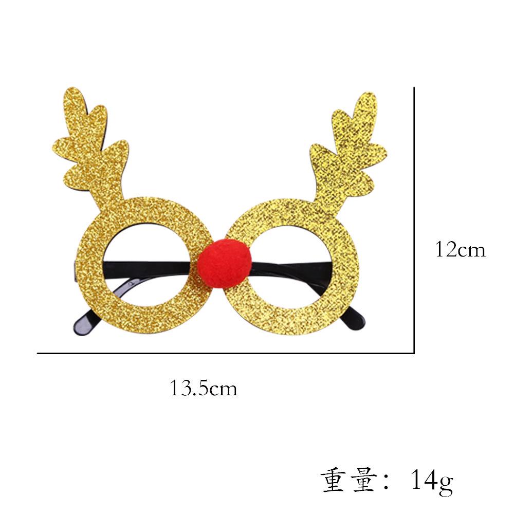 Christmas Glasses Glitter Party Glasses Frames Christmas Decoration Costume Glasses For Holiday Christmas Parties