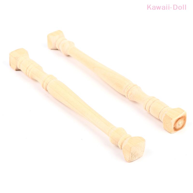 4Pcs/Set Miniature Wooden Roman Pillar Model 1:12 Dollhouse Furnitures Toys