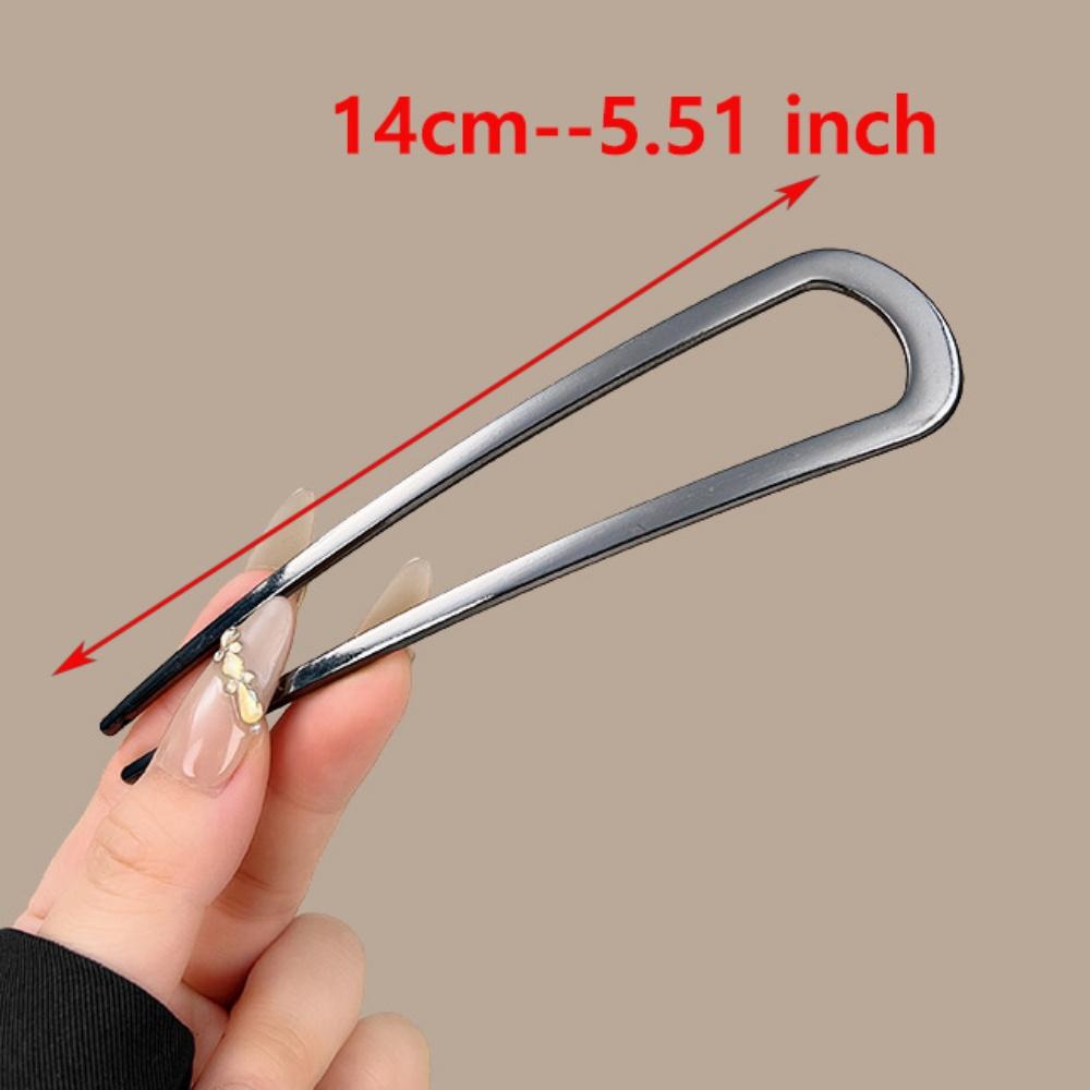 Pearl U-Shaped HairPins Fashion Hair Fork Elegant Alloy Long Hair Clip Pins Bun French Hairpin Hair Stick Women Girls
