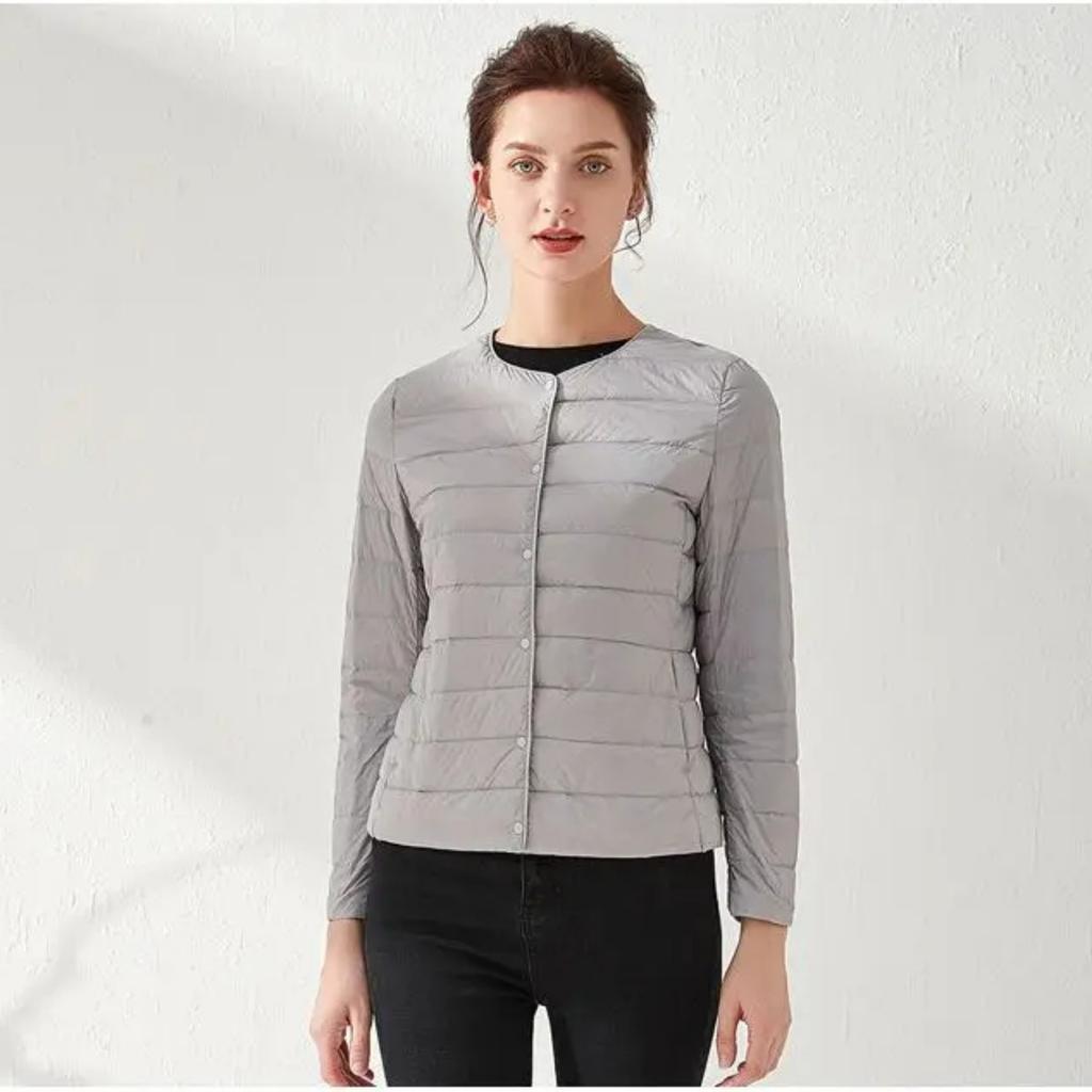 VAYLA New Spring Winter Women Liner Warm Down Jackets Ultralight Collarless Portable Female Padded Parkas O-Neck Puffer Overcoat
