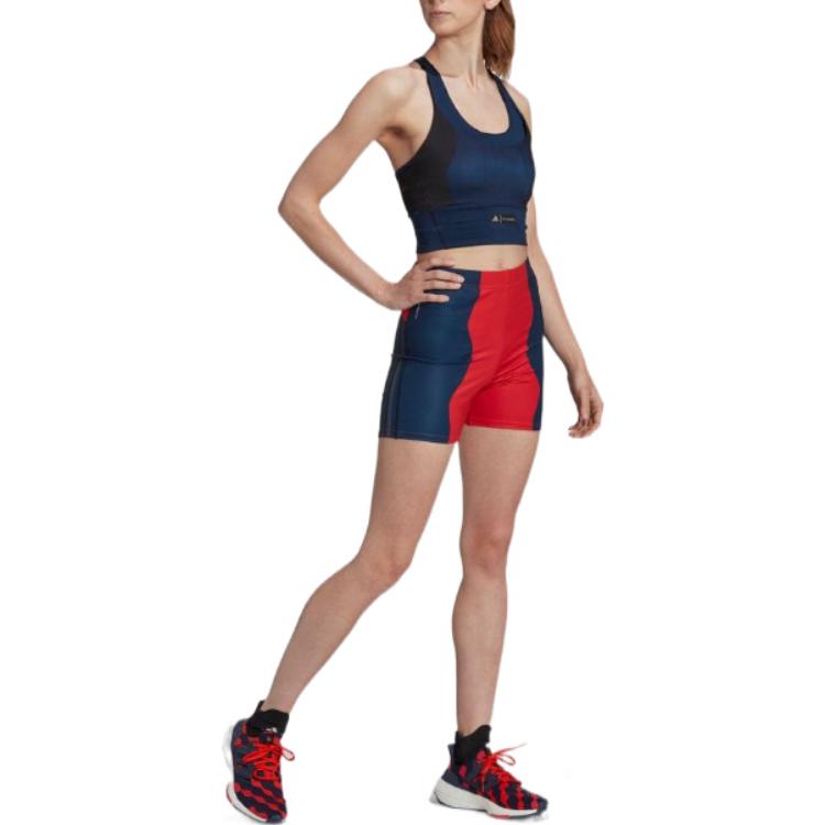 Adidas X Marimekko Collaboration Color Block Medium Support Sports Bra Women Underwear Blue HH7313