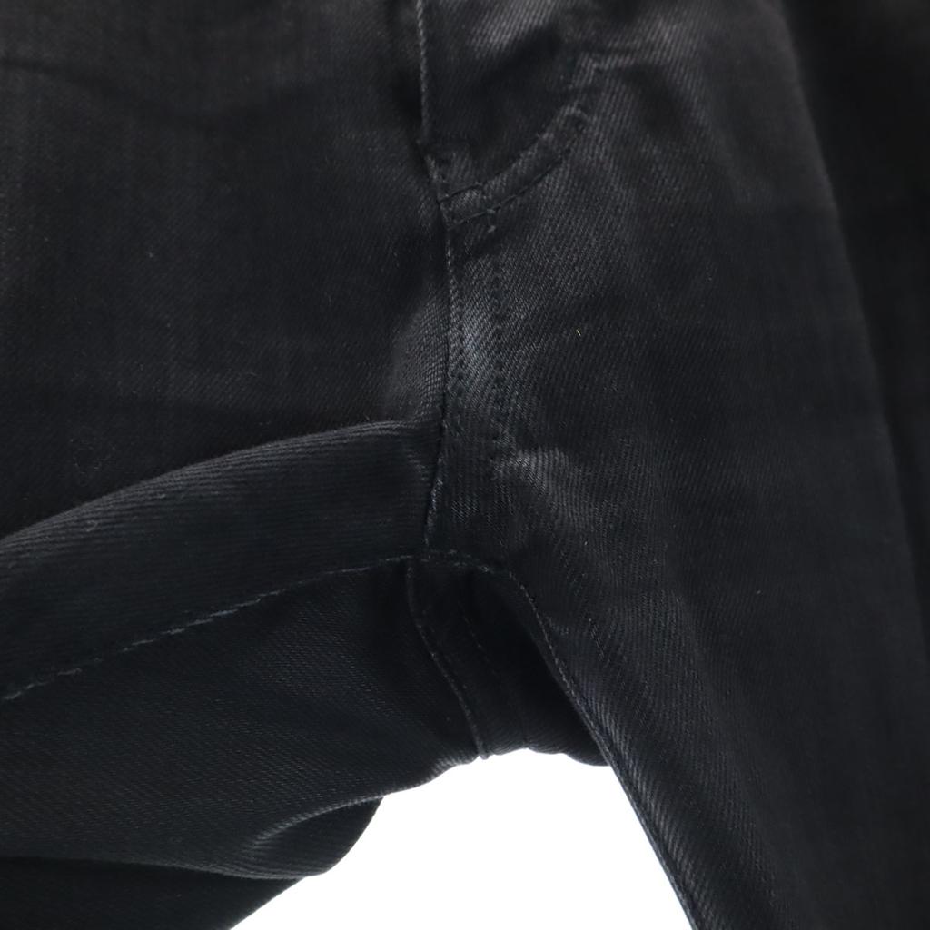 SAINT LAURENT made in Japan Cut-off processing Long pants W29 black Women Used